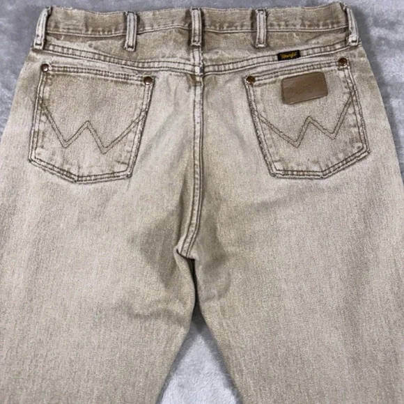 Vintage Wrangler Jeans Cowboy Cut 13MWZBW Brown Men's 34x30 Rodeo Western Wear - Picture 10 of 14